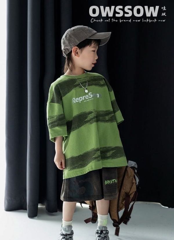 Green Wave Stripe Tee