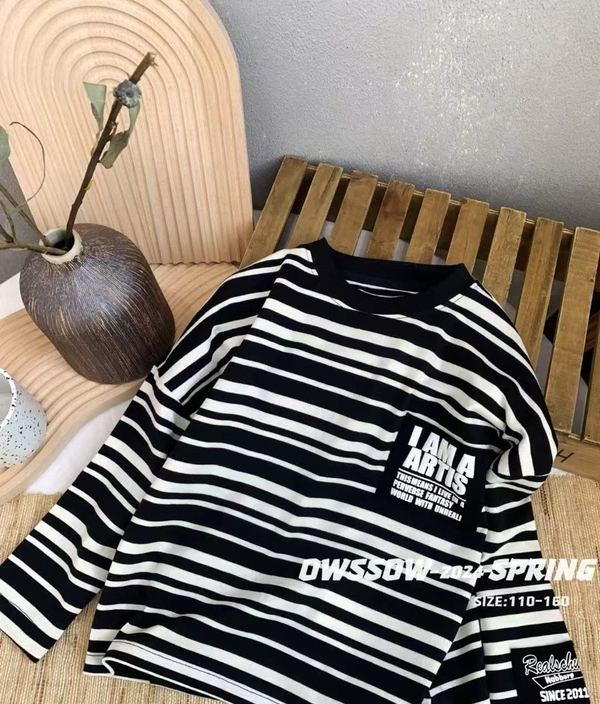 Black and White Stripe Sweatshirt