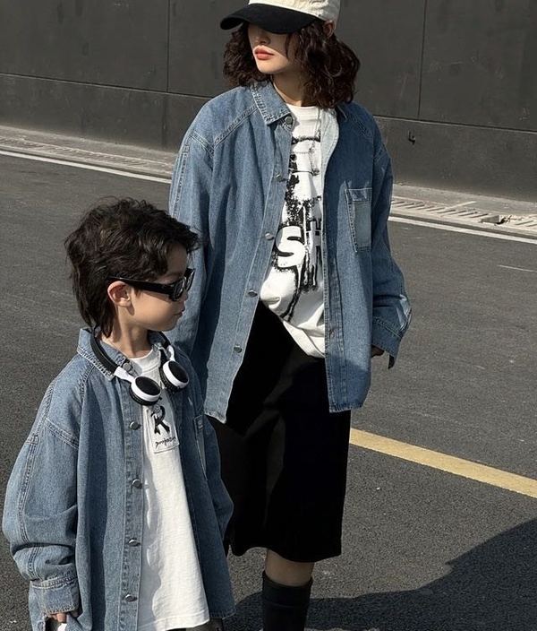 Washed Denim Shirt Jacket
