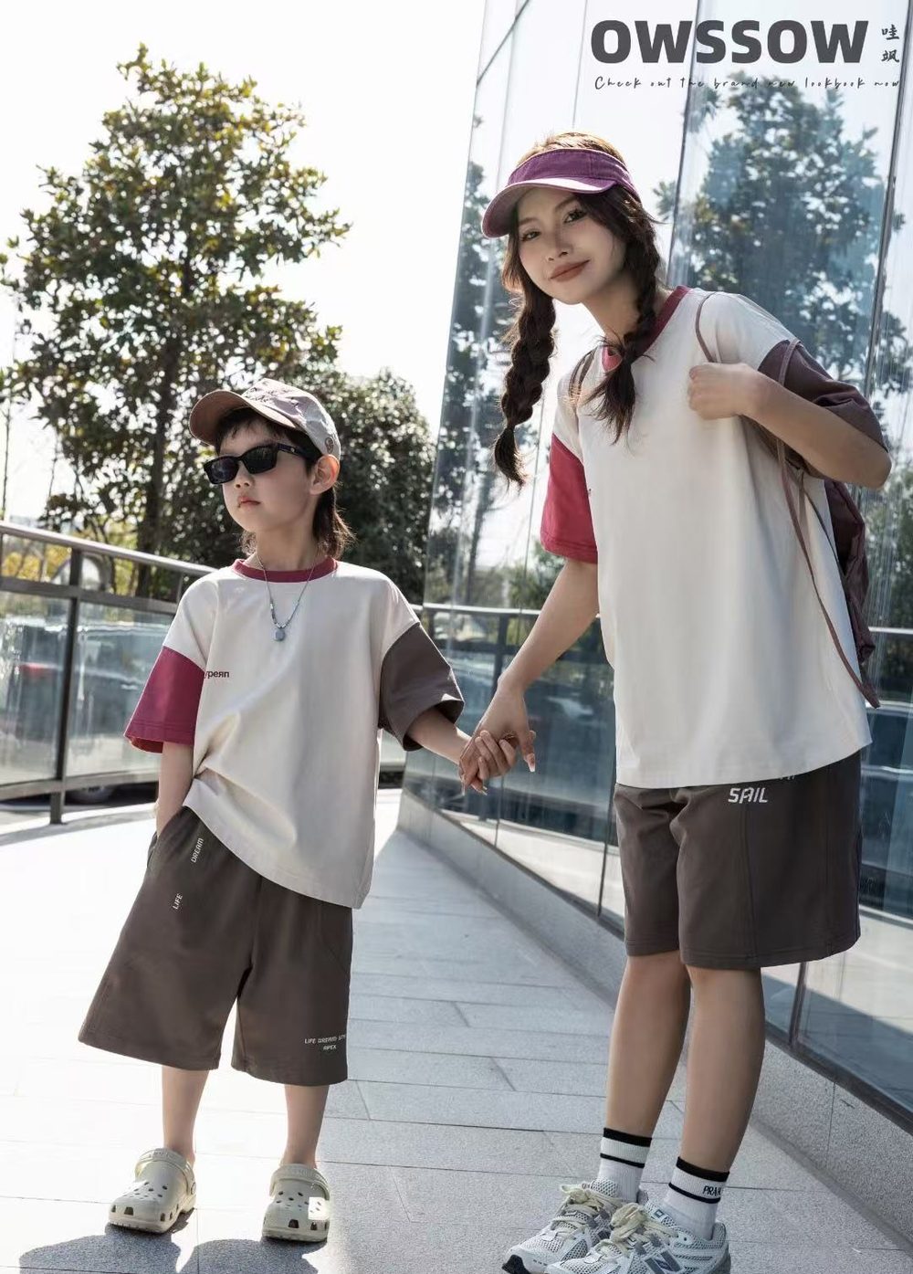 Cream Tee with Berry Sleeves, Cream and berry, kids, photo 4 of 10