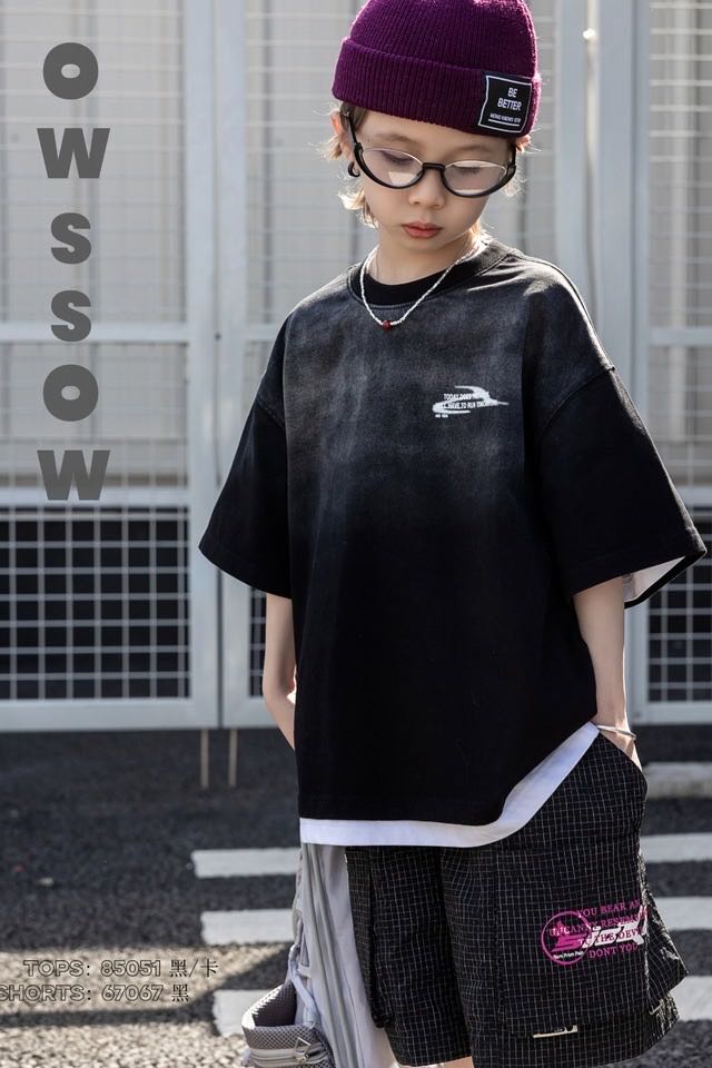 Black Washed Graphic Tee, Black, kids, photo 3 of 5