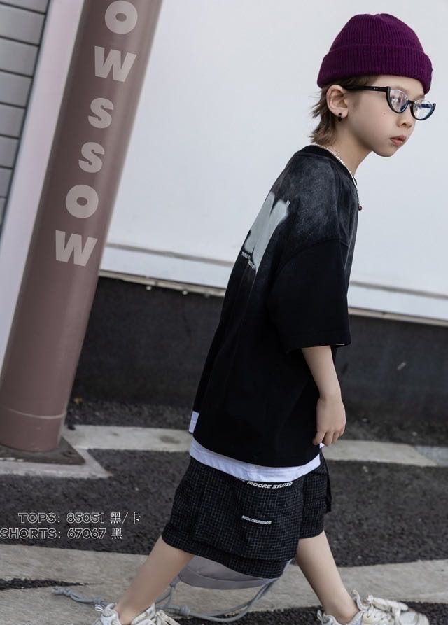 Black Washed Graphic Tee, Black, kids, photo 5 of 5