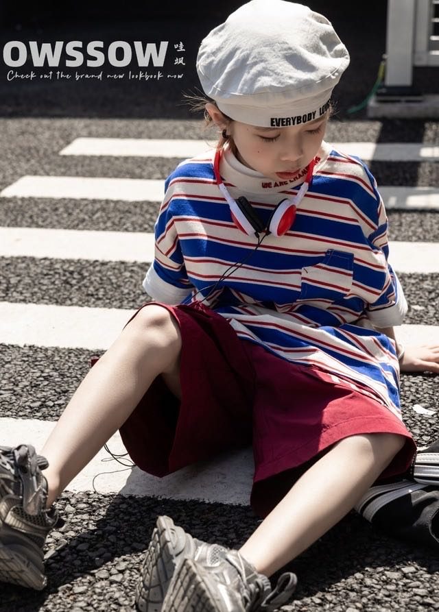 Stripe Pocket Tee, Blue stripe, kids, photo 4 of 5