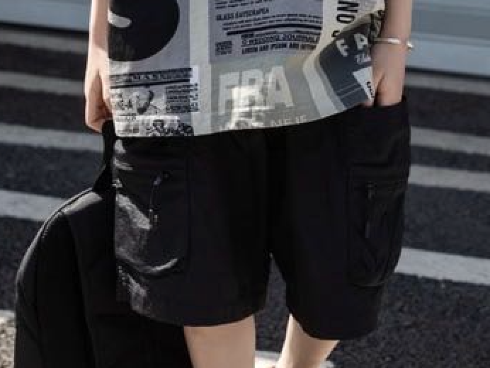 Black Cargo Shorts