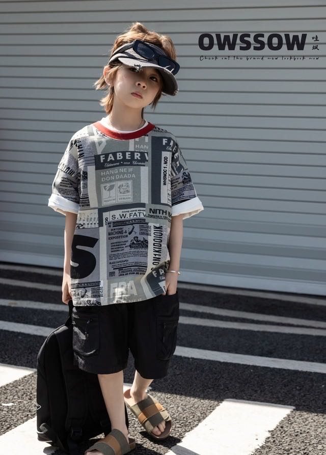Newspaper Print Tee