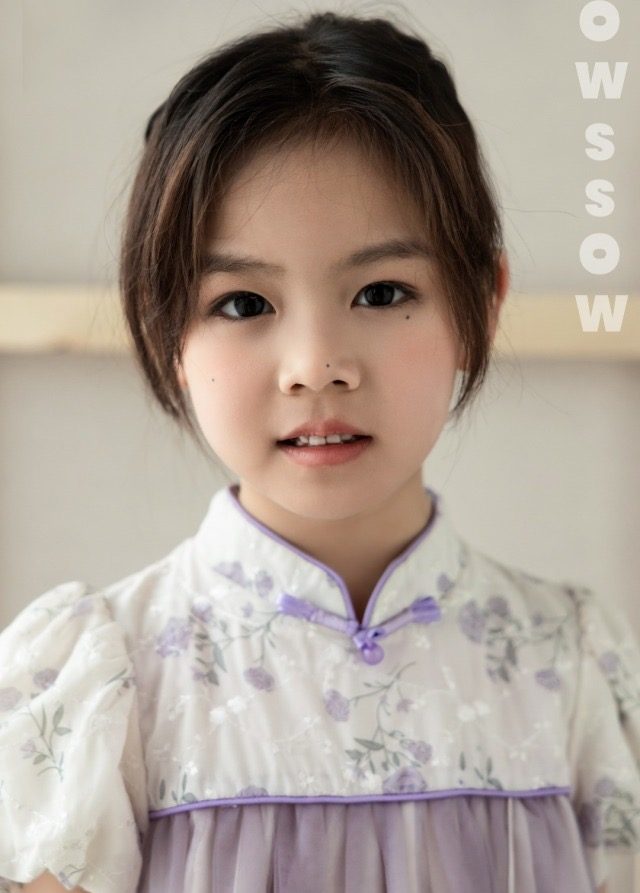 Lavender Tulle Cheongsam Dress, Lavender, kids, photo 8 of 8