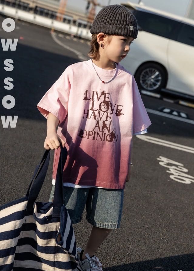 Pink Ombre Slogan Tee