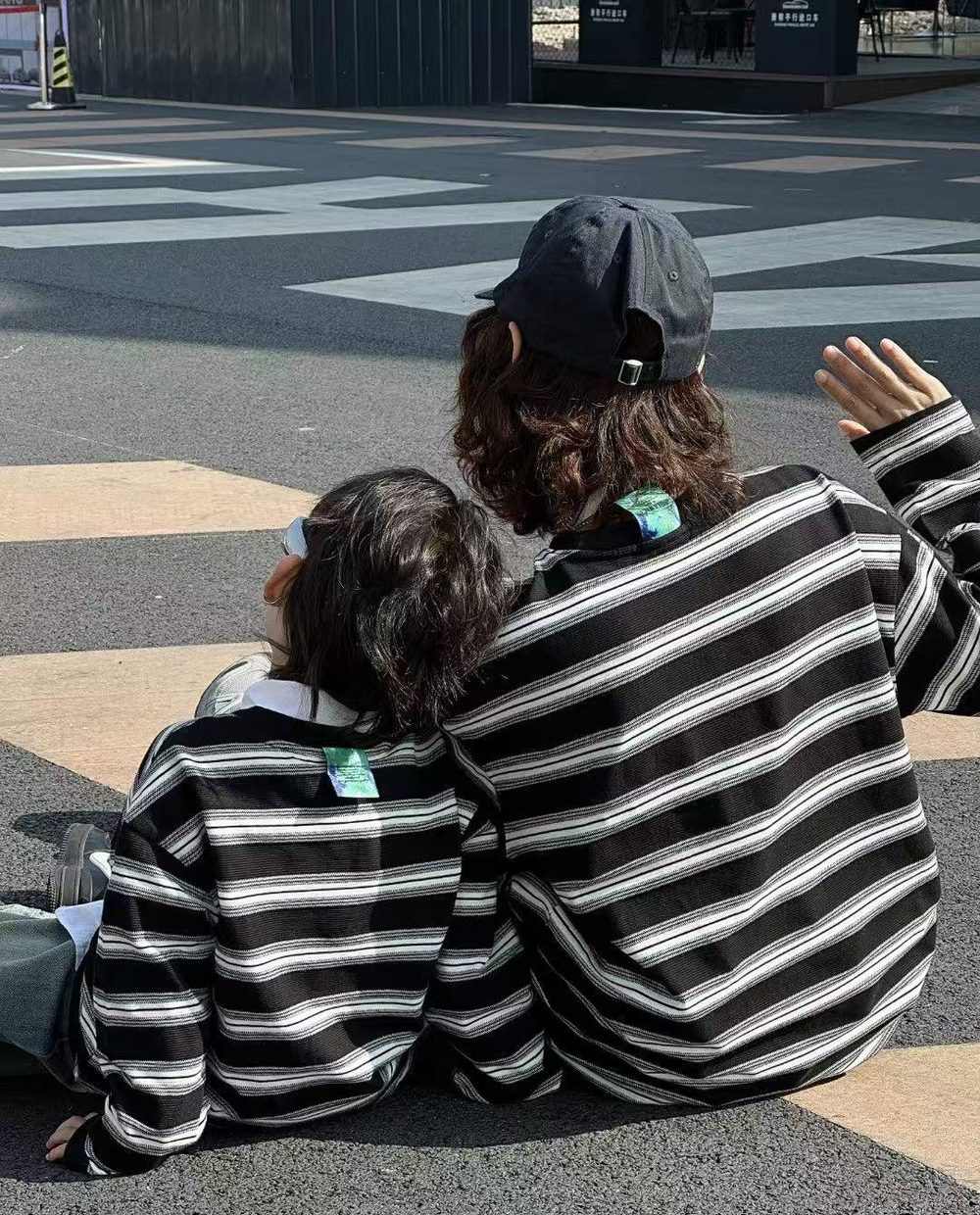 Wide Stripe Sweatshirt, Navy and white, kids, photo 7 of 10