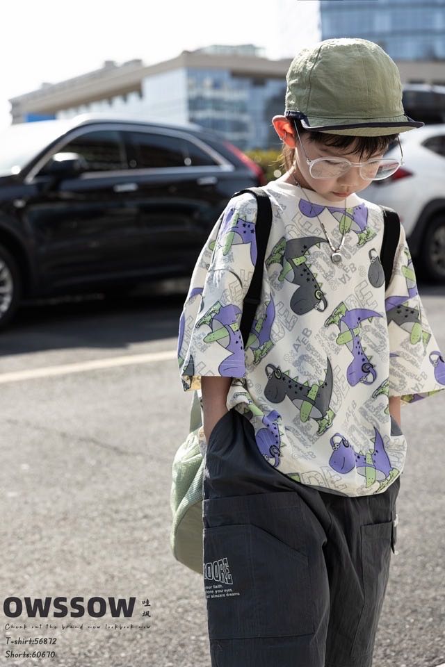 Dinosaur Print Tee, Cream, kids, photo 3 of 5
