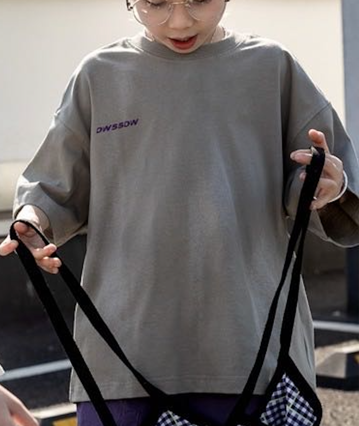 Olive Grey Tee with Back Print