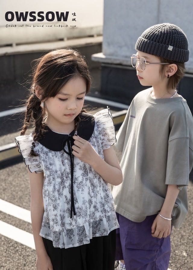 Olive Grey Tee with Back Print, Olive grey, kids, photo 6 of 6