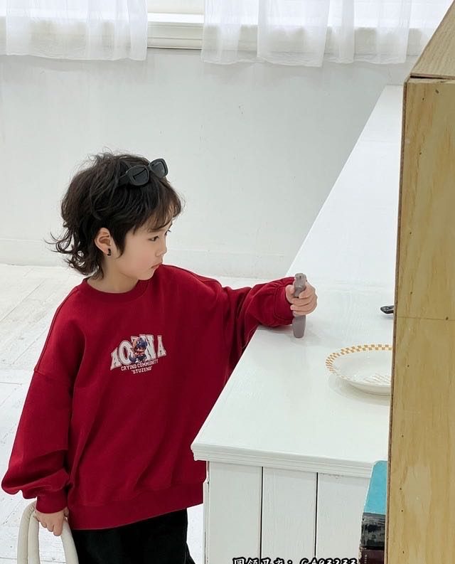 Red Dragon Graphic Sweatshirt, Red, kids, photo 5 of 5