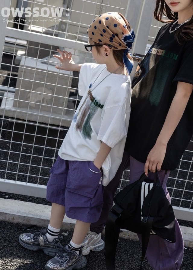 Brushstroke Graphic Tee, White or Black, kids, photo 4 of 5