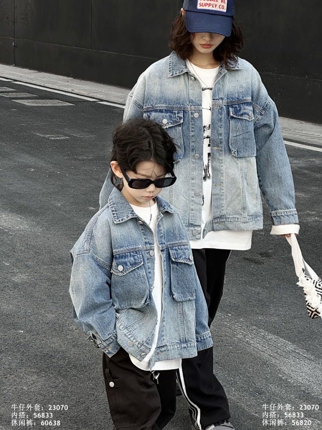 Washed Denim Jacket, Blue, kids, photo 3 of 6