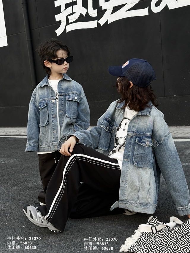 Washed Denim Jacket, Blue, kids, photo 5 of 6