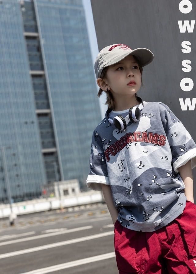 Grey Printed Tee, Grey, kids, photo 4 of 5