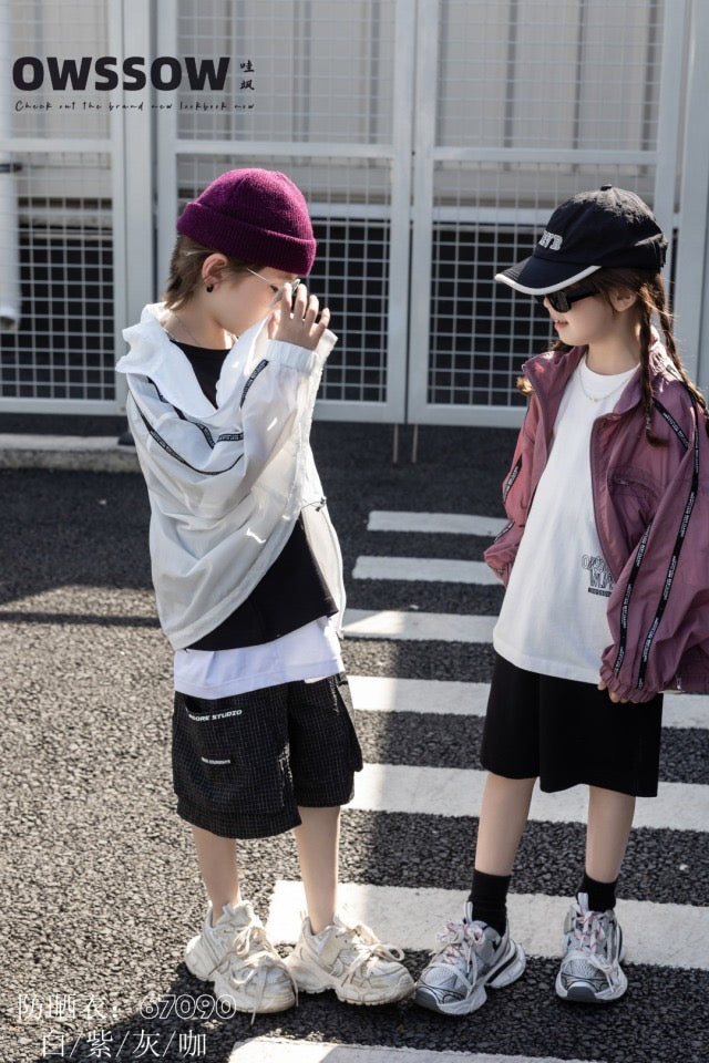 Lightweight Zip-Up Jacket, White or Mauve, kids, photo 5 of 9