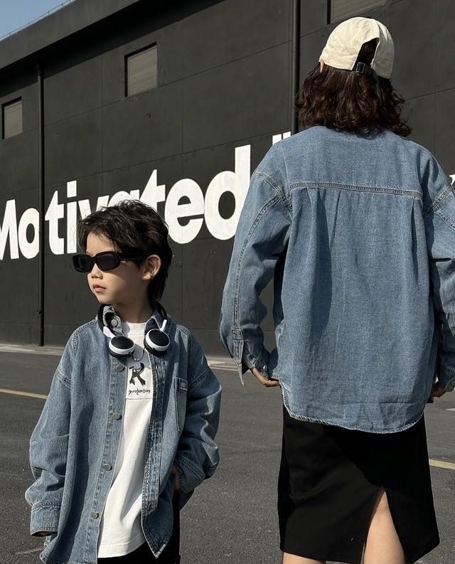Washed Denim Shirt Jacket, Blue, kids, photo 5 of 5