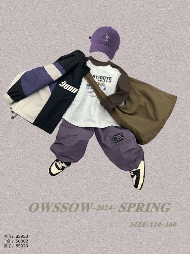 Purple Cargo Joggers, Purple, kids, photo 4 of 8