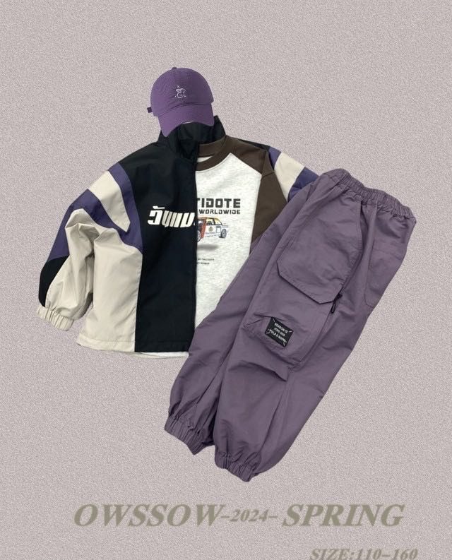 Purple Cargo Joggers, Purple, kids, photo 7 of 8