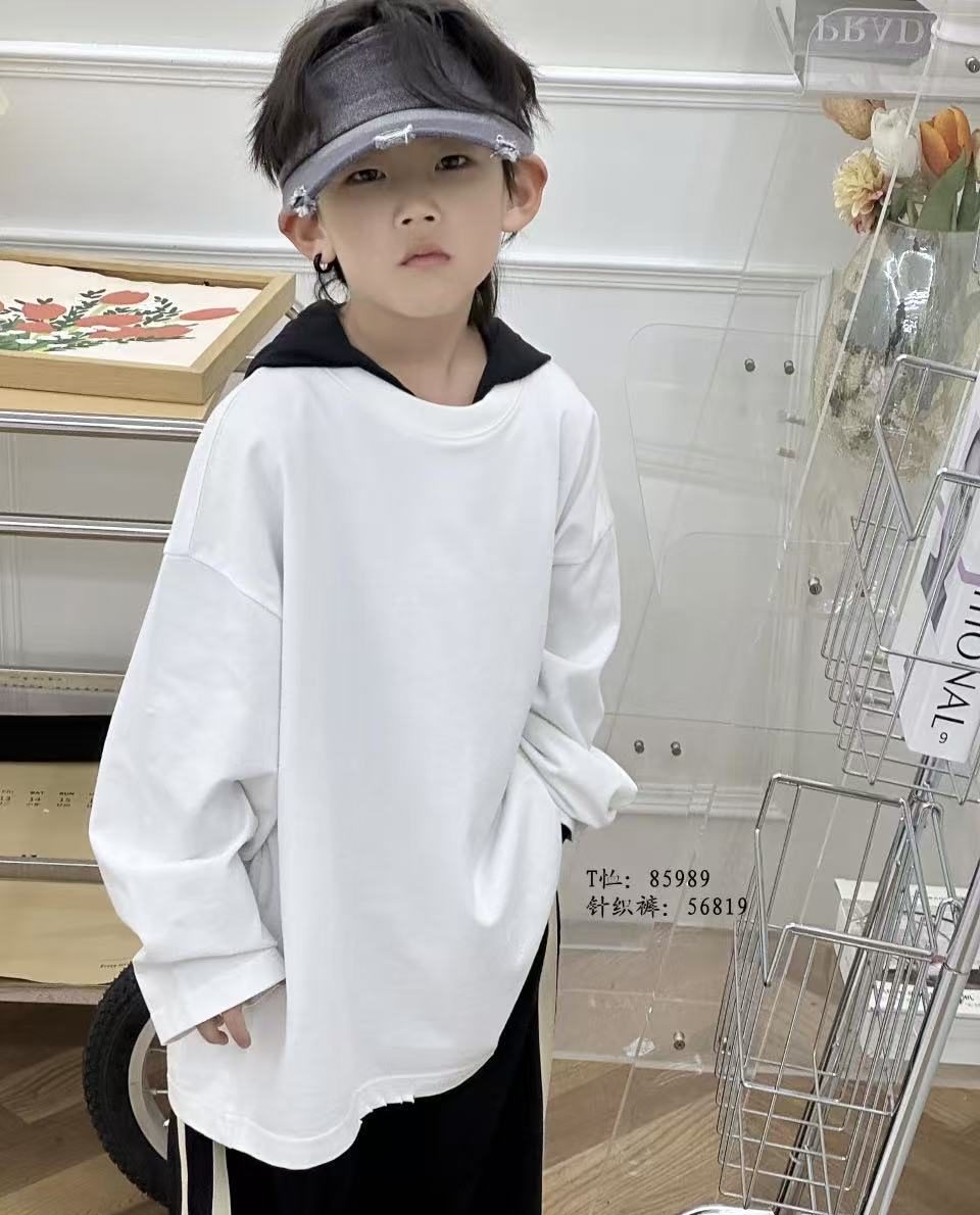 White Oversized Sweatshirt, White, kids, photo 9 of 10